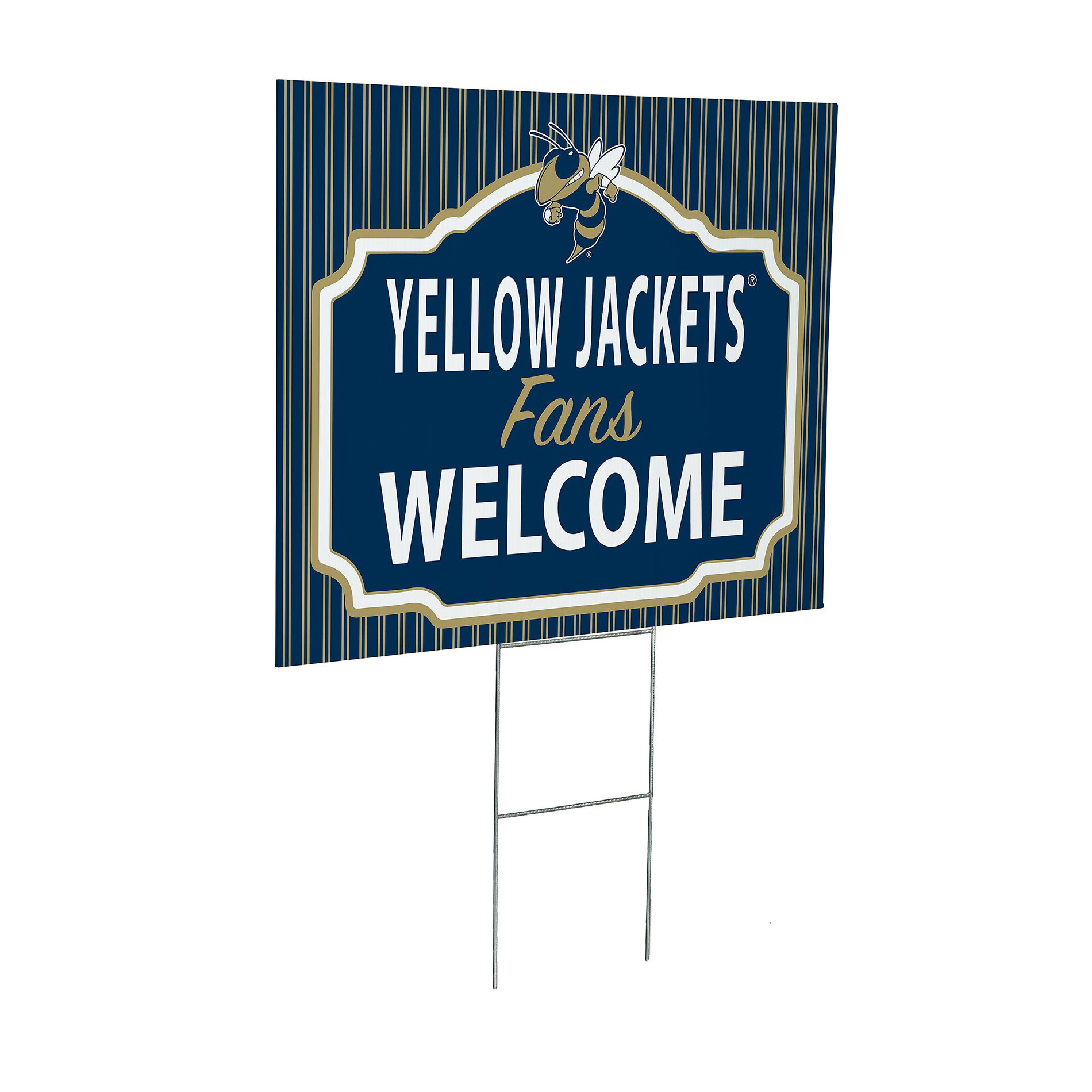 Georgia Tech Yellow Jackets 18" x 24" Fans Welcome Outdoor Yard Sign