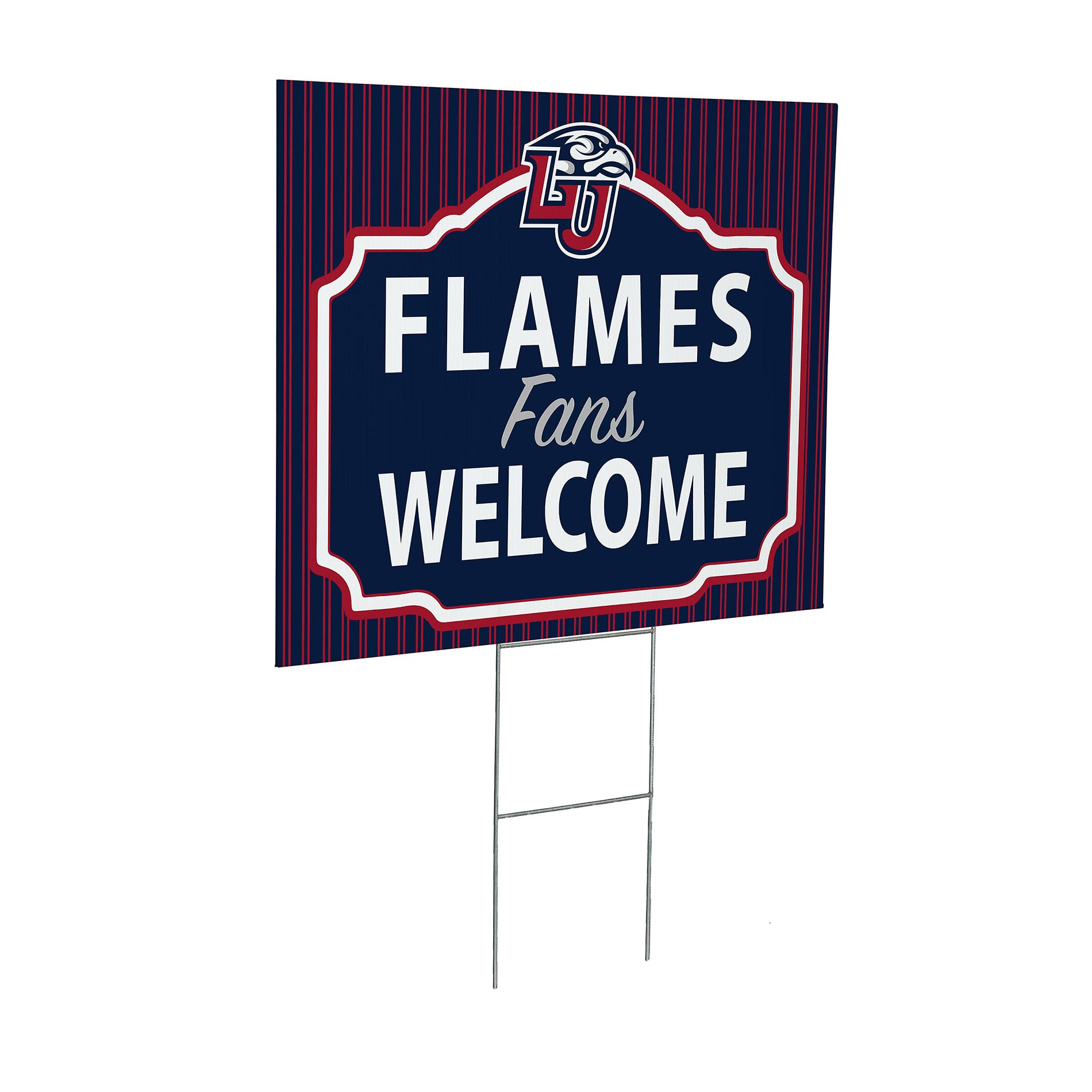 Liberty Flames 18" x 24" Fans Welcome Outdoor Yard Sign