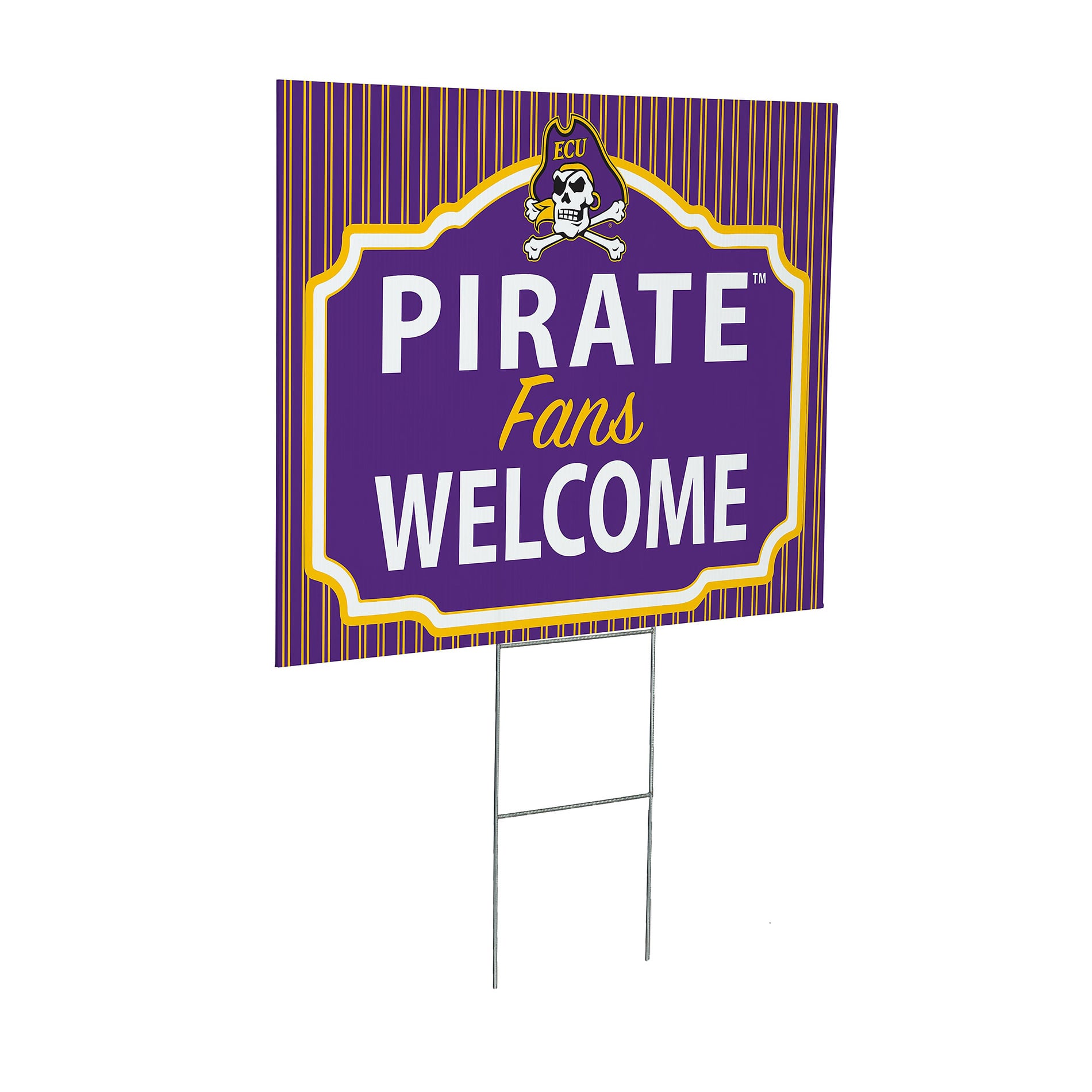 ECU Pirates 18" x 24" Fans Welcome Outdoor Yard Sign