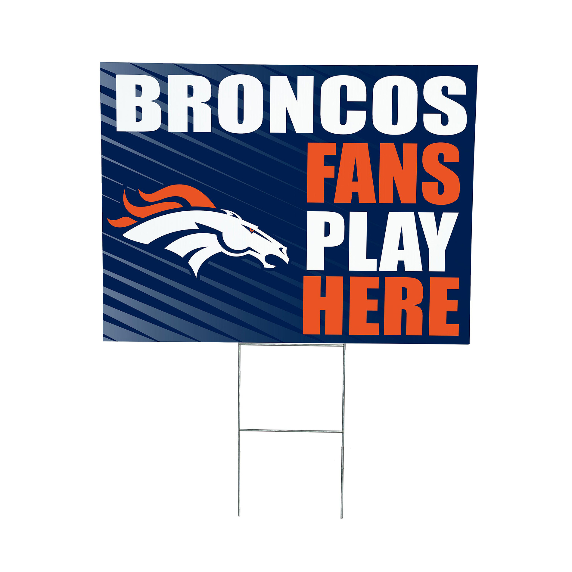 Denver Broncos 18" x 24" Fans Welcome Outdoor Yard Sign