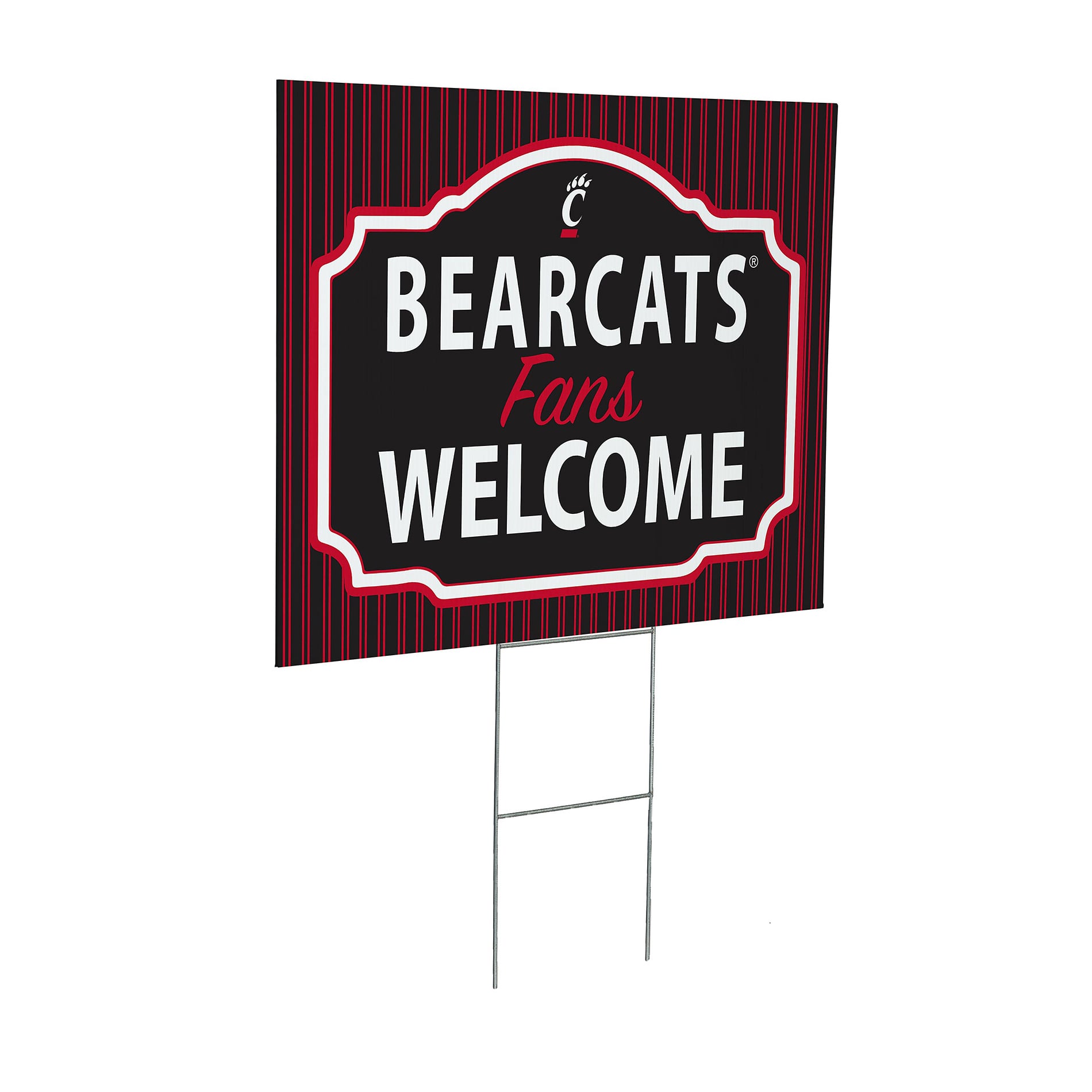 Cincinnati Bearcats 18" x 24" Fans Welcome Outdoor Yard Sign