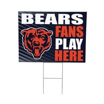 Chicago Bears 18" x 24" Fans Welcome Outdoor Yard Sign