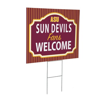Arizona State Sun Devils 18" x 24" Fans Welcome Outdoor Yard Sign