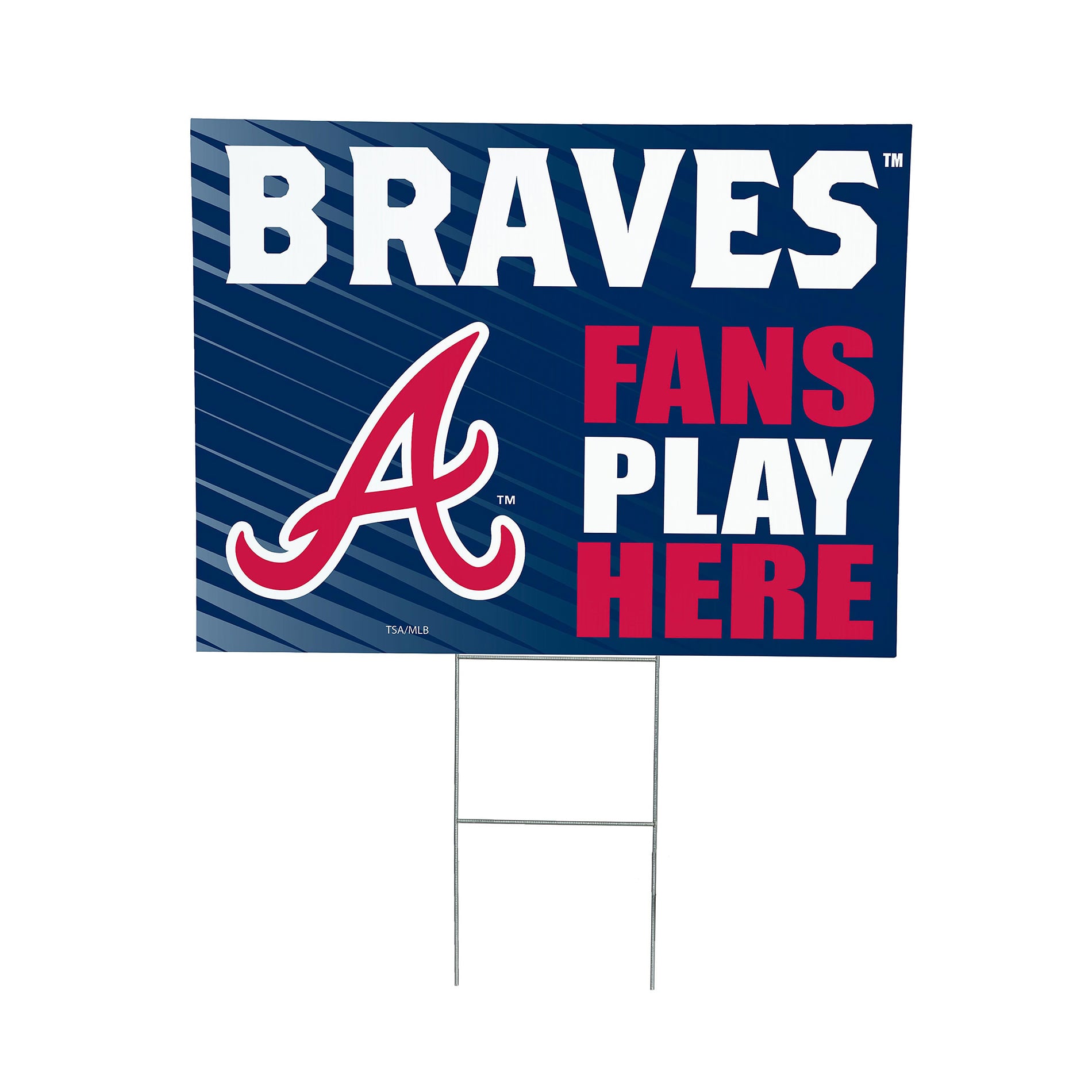Atlanta Braves 18" x 24" Fans Welcome Outdoor Yard Sign