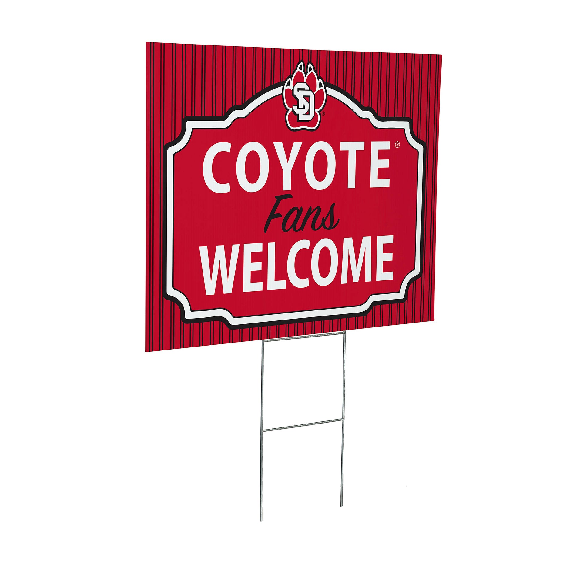 South Dakota Coyotes 18" x 24" Fans Welcome Outdoor Yard Sign