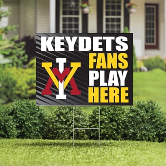 Virginia Military Institute Keydets 18" x 24" Fans Play Here Outdoor Yard Sign