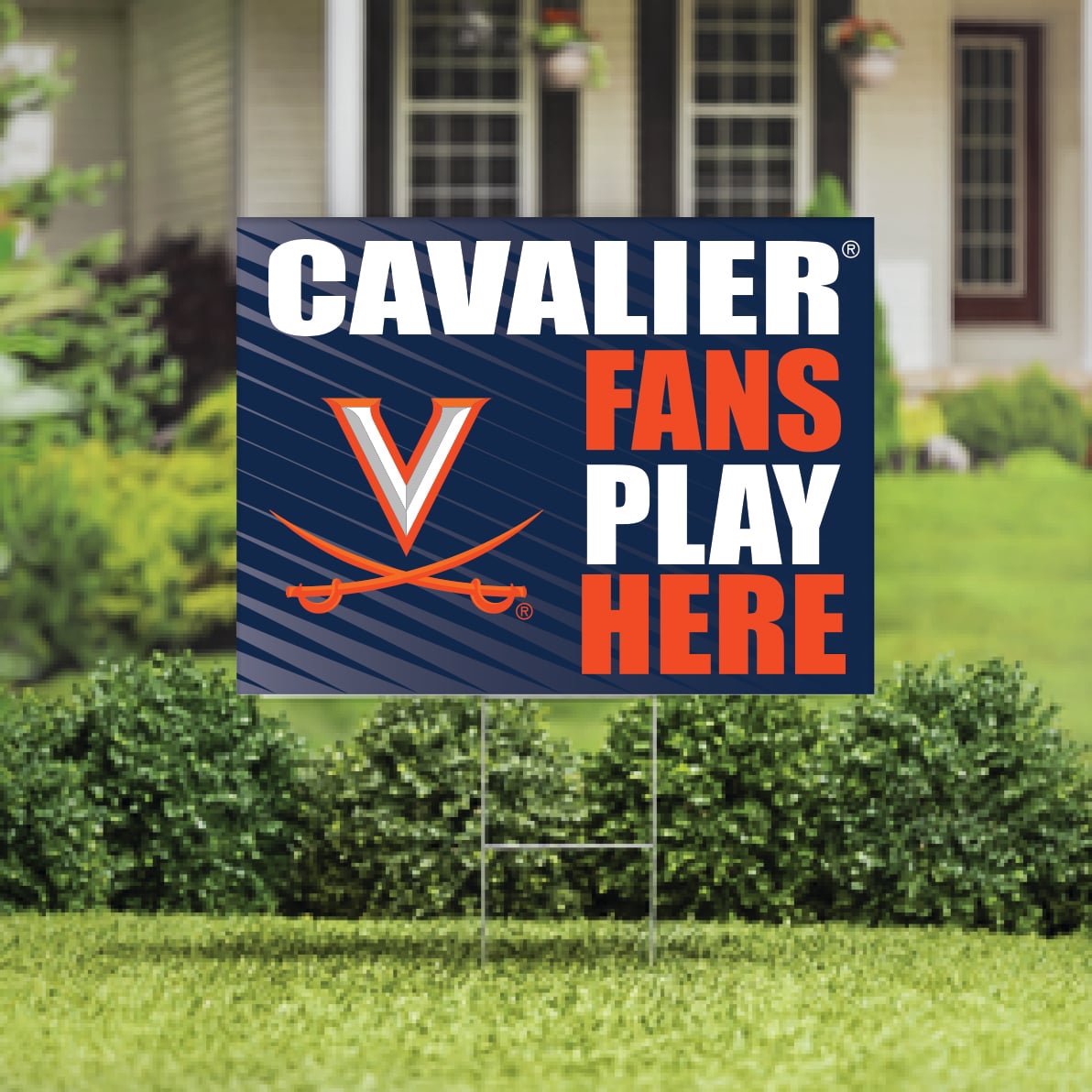 Virginia Cavaliers 18" x 24" Fans Play Here Outdoor Yard Sign