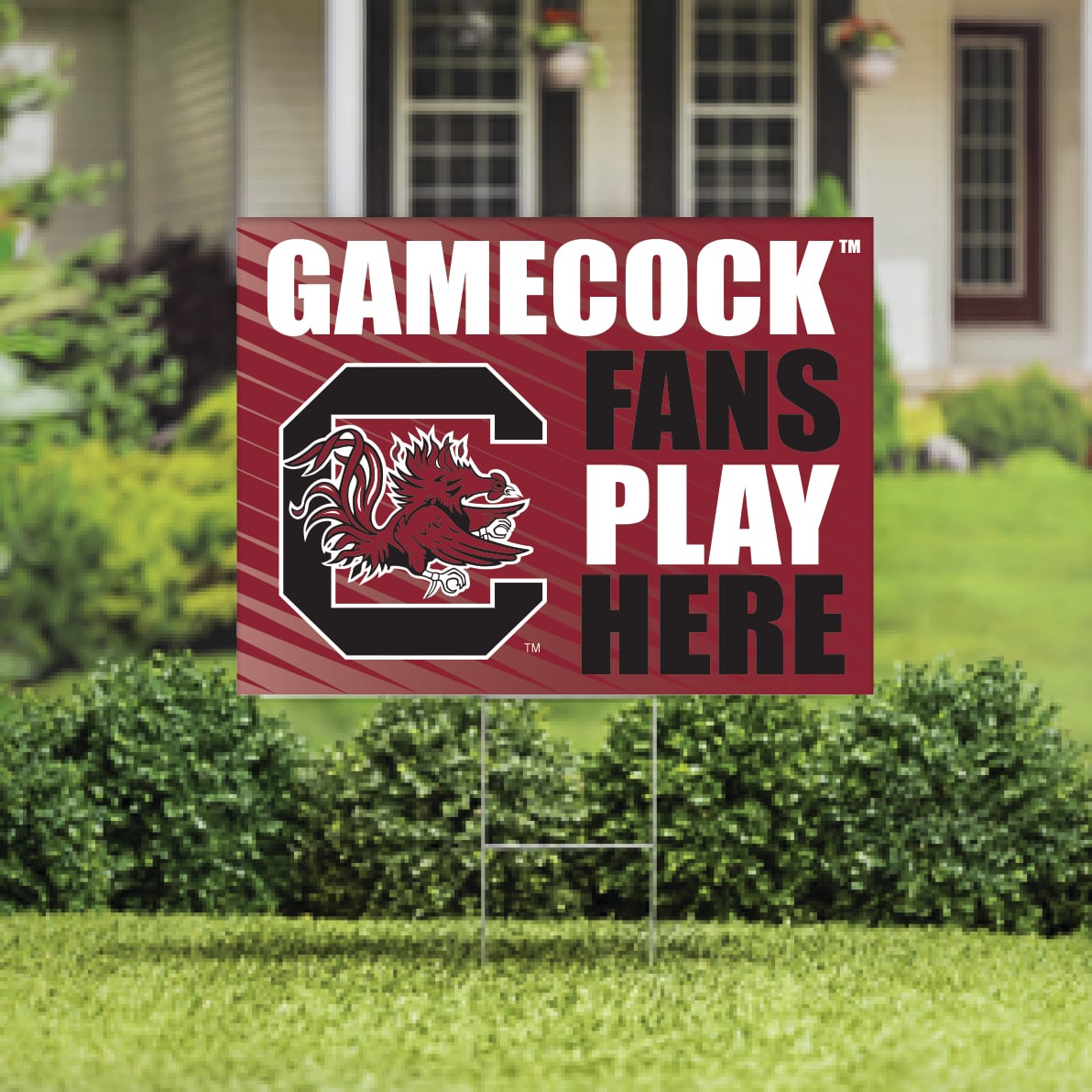 South Carolina Gamecocks 18" x 24" Fans Play Here Outdoor Yard Sign