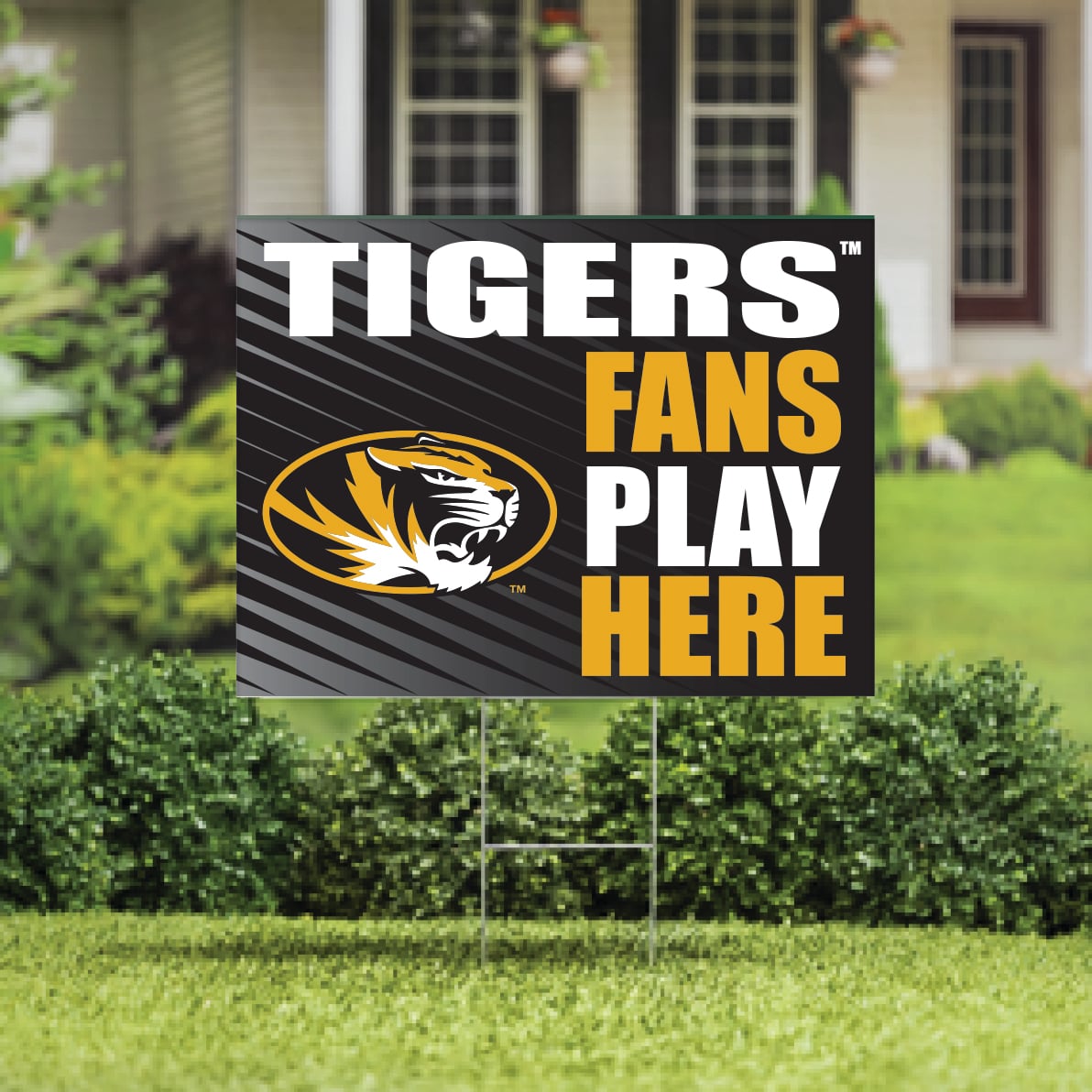 Missouri Tigers 18" x 24" Fans Play Here Outdoor Yard Sign