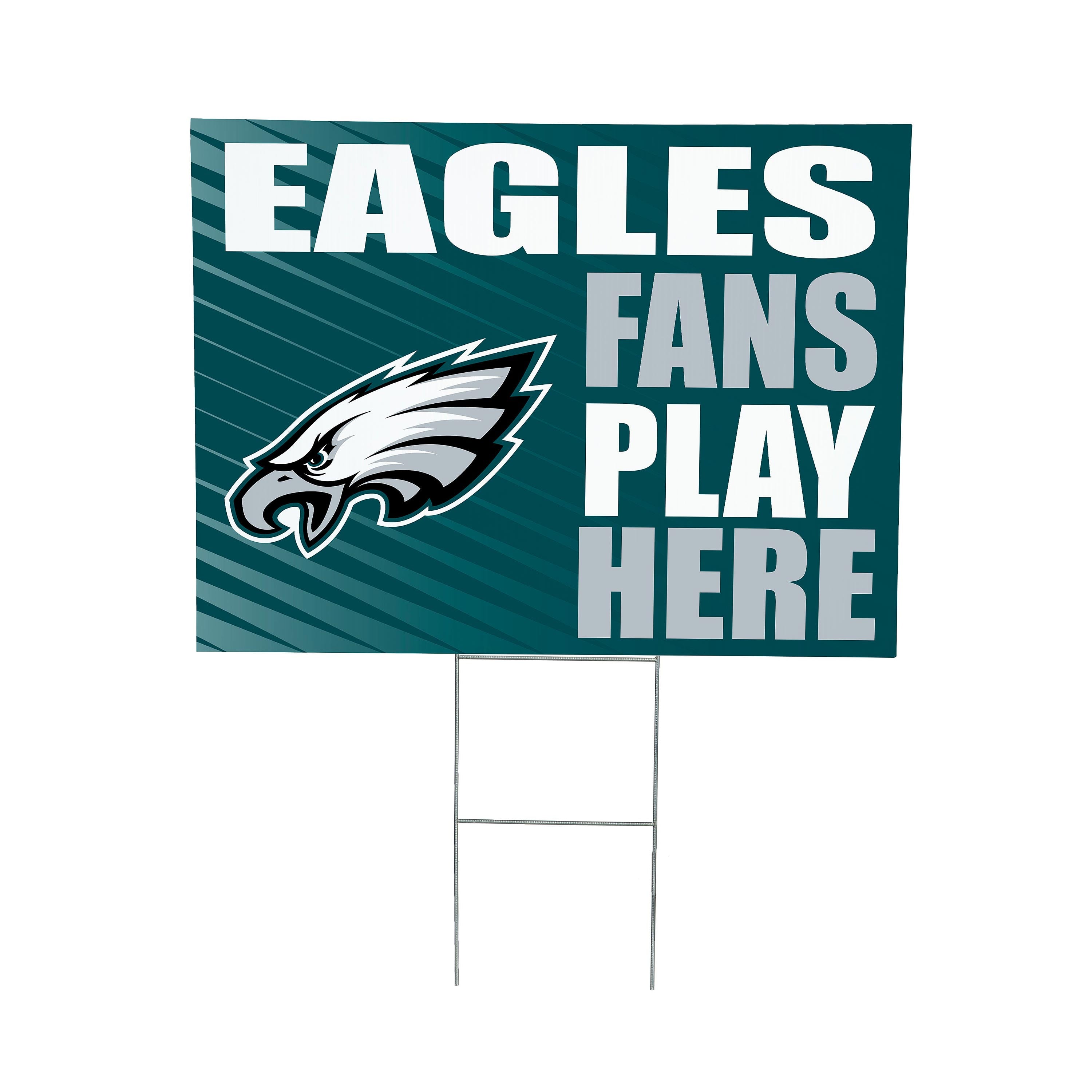 Philadelphia Eagles 18" x 24" Fans Play Here Outdoor Yard Sign