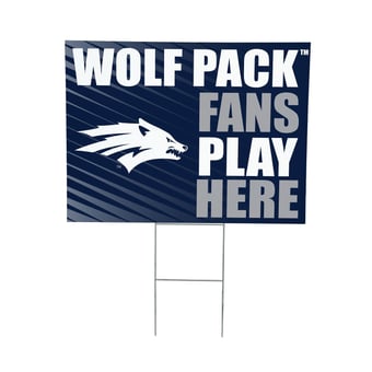 Nevada Wolf Pack 18" x 24" Fans Play Here Outdoor Yard Sign