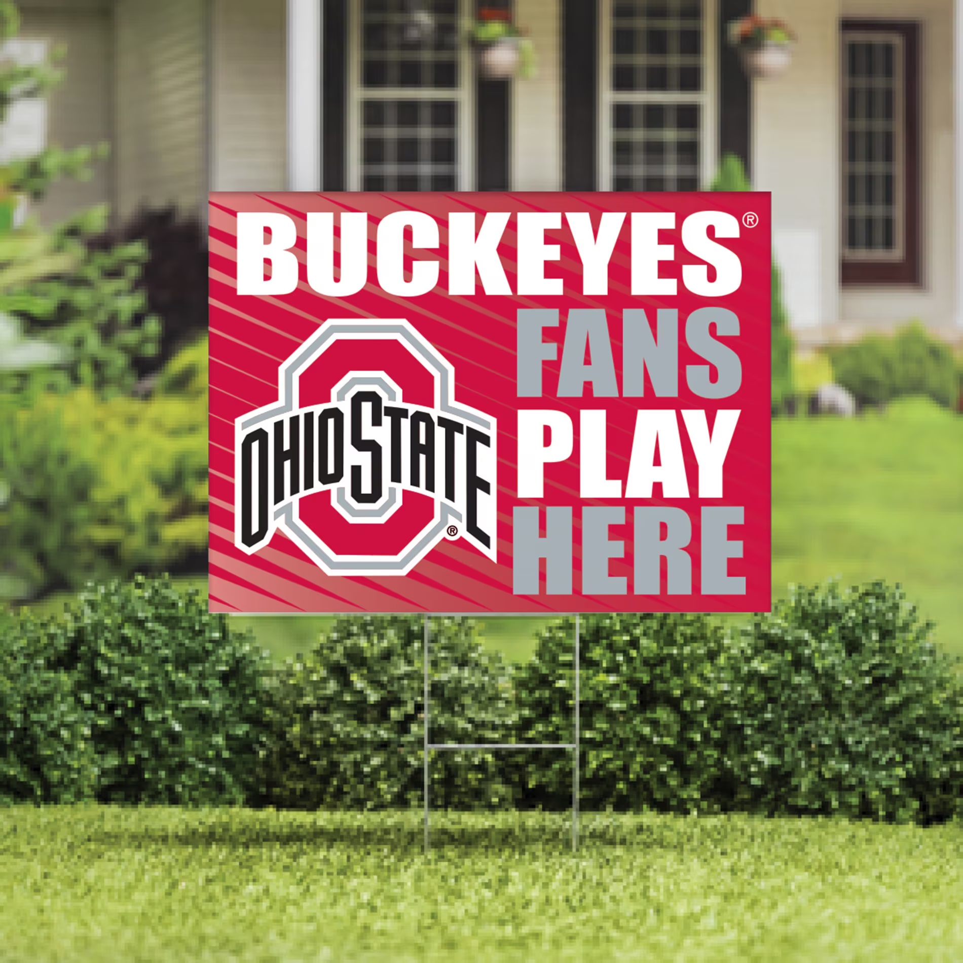 Ohio State Buckeyes 18" x 24" Fans Play Here Outdoor Yard Sign