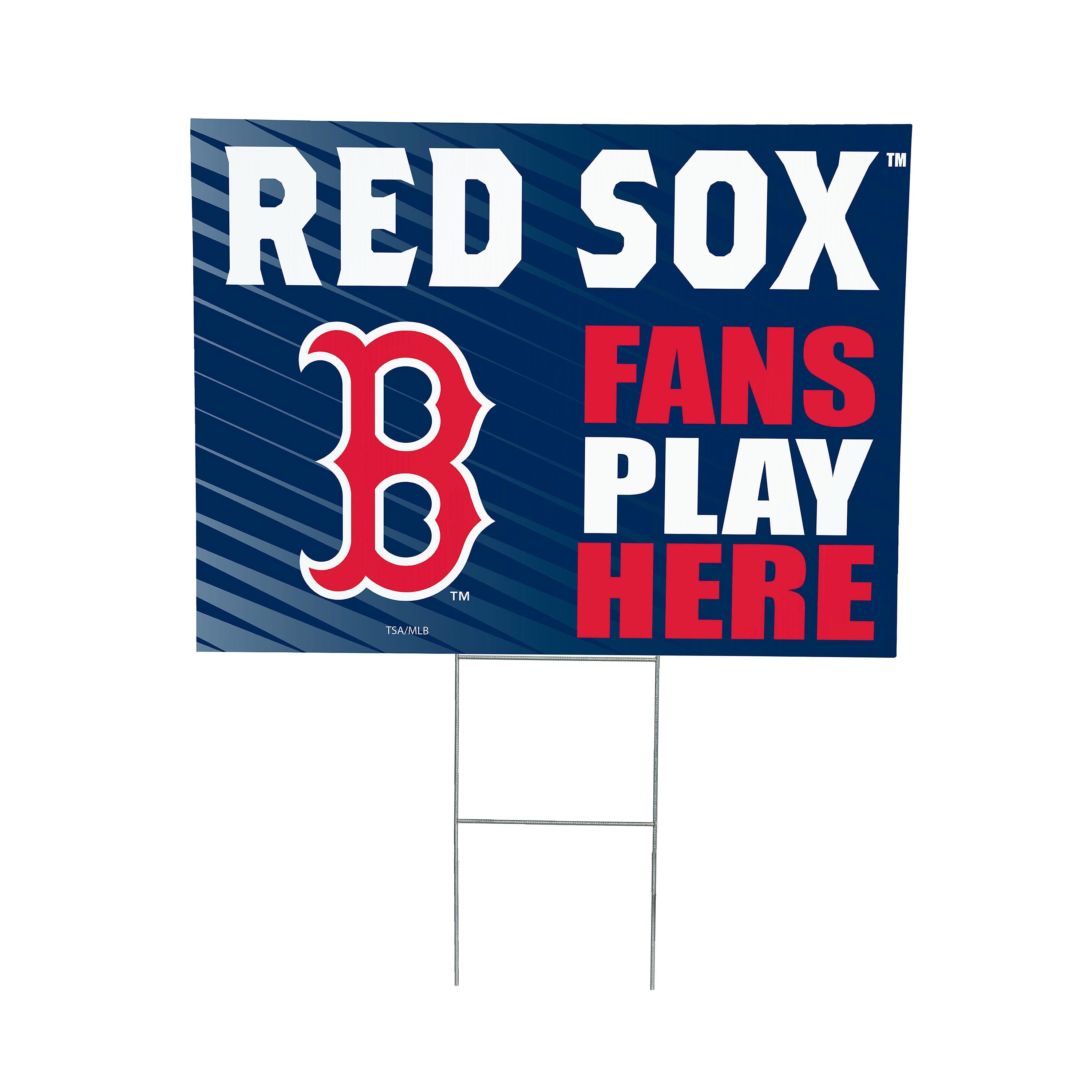 Boston Red Sox 18" x 24" Fans Play Here Outdoor Yard Sign
