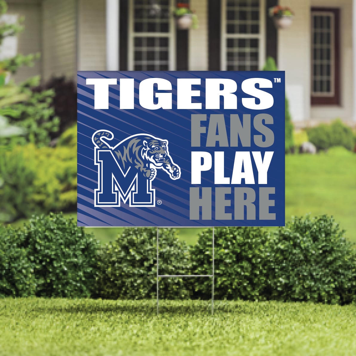 Memphis Tigers 18" x 24" Fans Play Here Outdoor Yard Sign