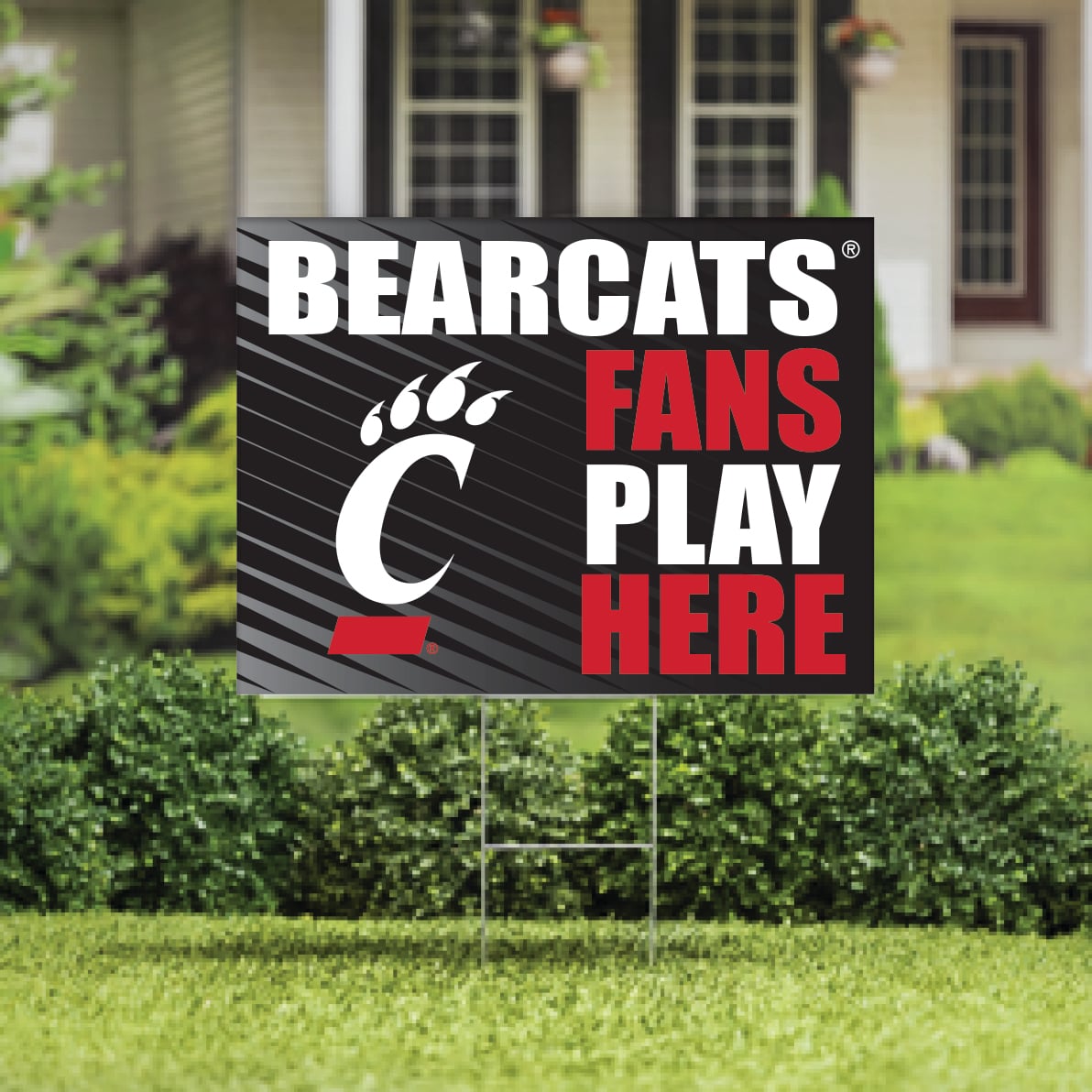 Cincinnati Bearcats 18" x 24" Fans Play Here Outdoor Yard Sign