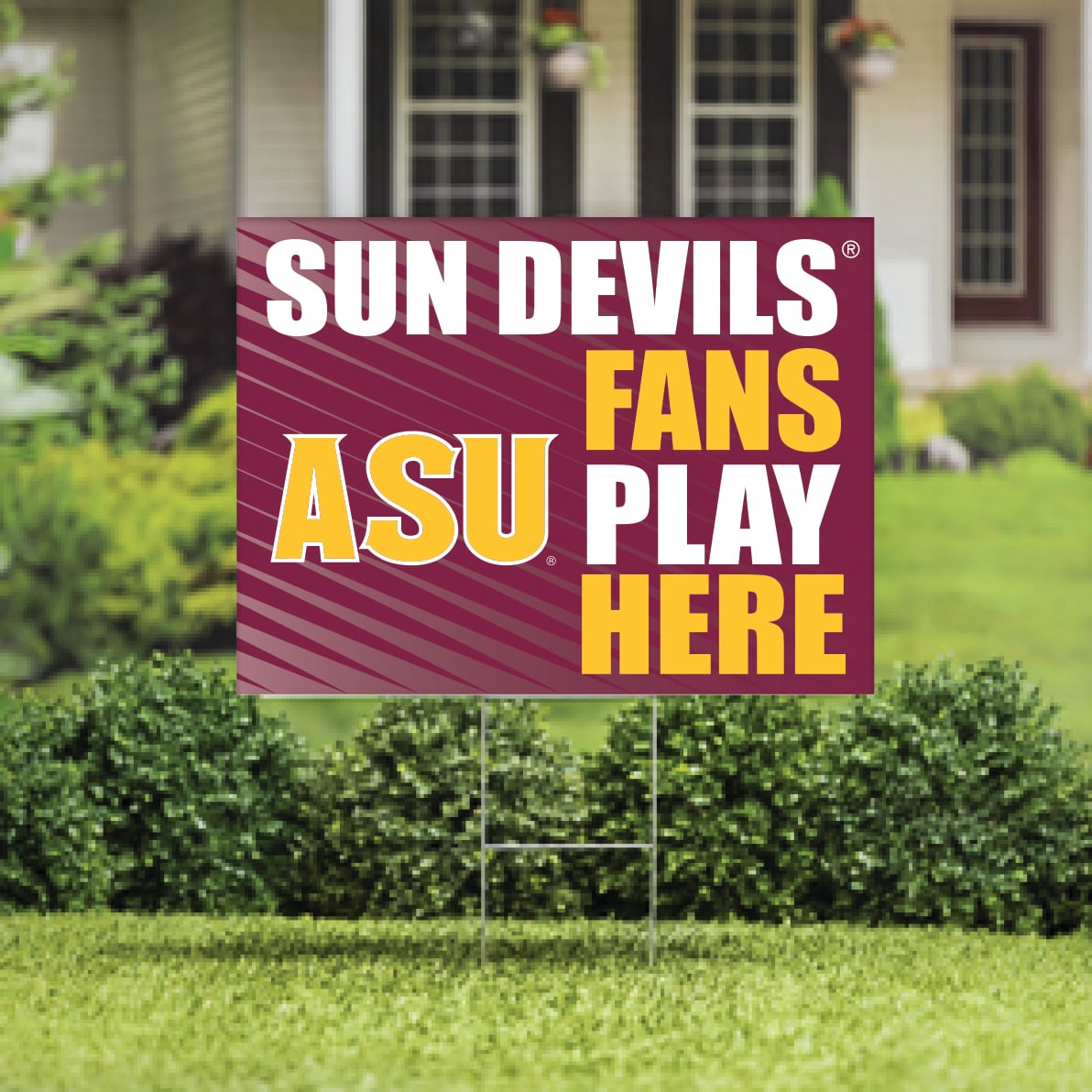 Arizona State Sun Devils 18" x 24" Fans Play Here Outdoor Yard Sign