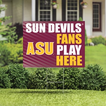 Arizona State Sun Devils 18" x 24" Fans Play Here Outdoor Yard Sign