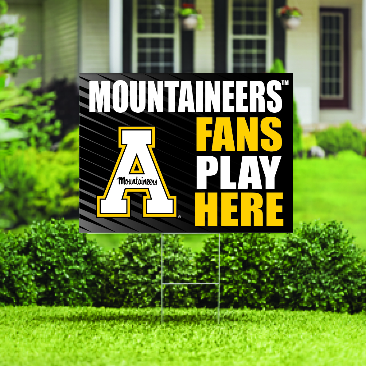 Appalachian State Mountaineers 18" x 24" Fans Play Here Outdoor Yard Sign