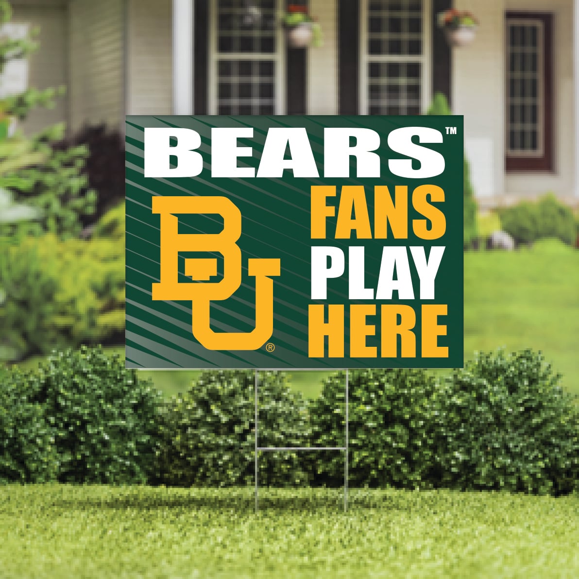 Baylor Bears 18" x 24" Fans Play Here Outdoor Yard Sign