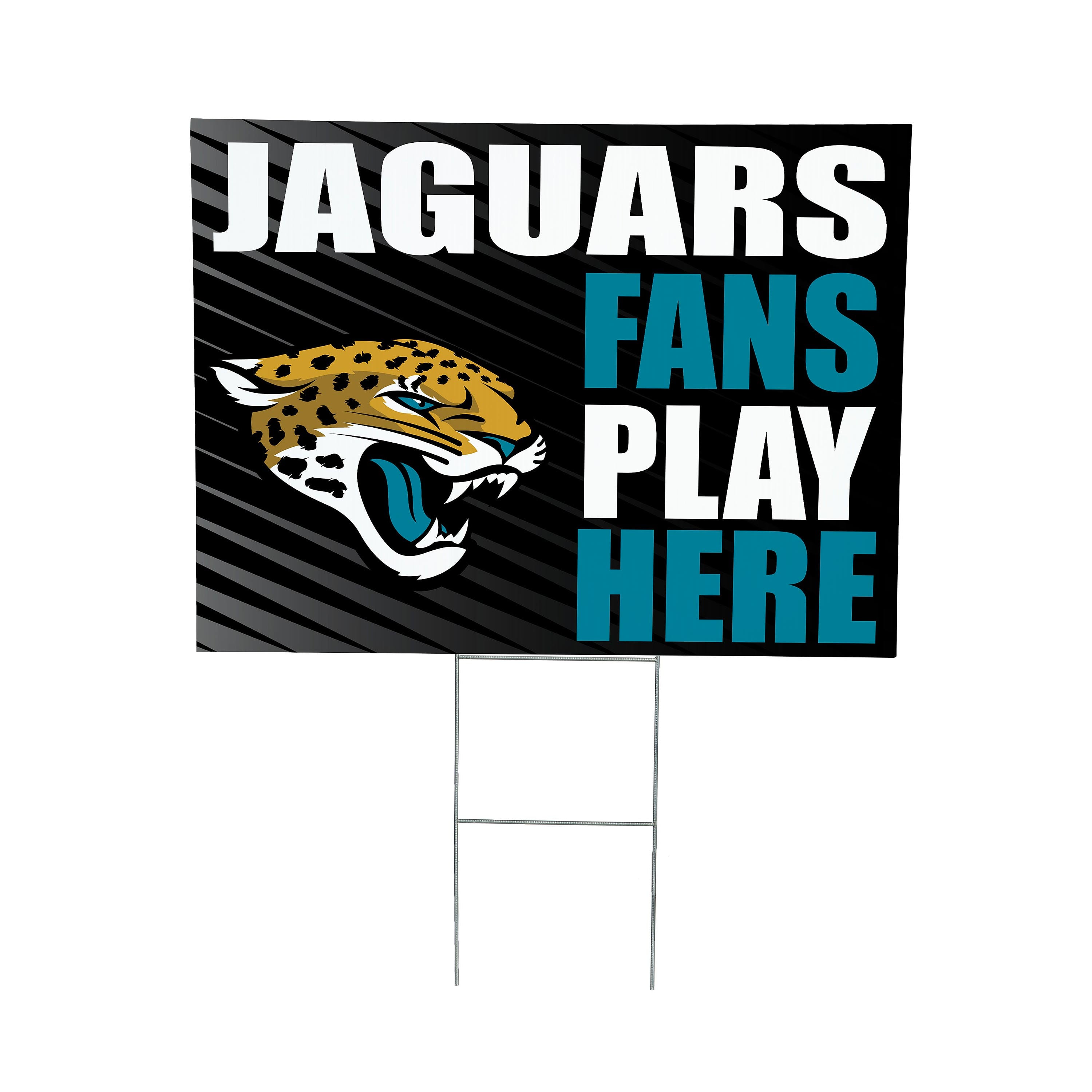 Jacksonville Jaguars 18" x 24" Fans Play Here Outdoor Yard Sign