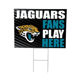 Jacksonville Jaguars 18" x 24" Fans Play Here Outdoor Yard Sign