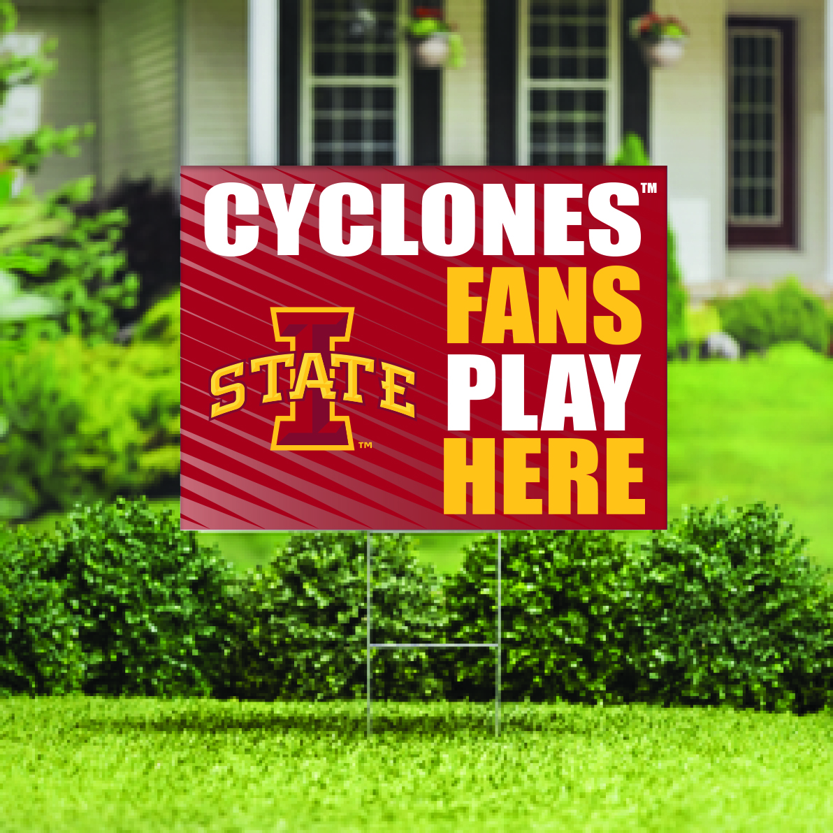 Iowa State Cyclones 18" x 24" Fans Play Here Outdoor Yard Sign