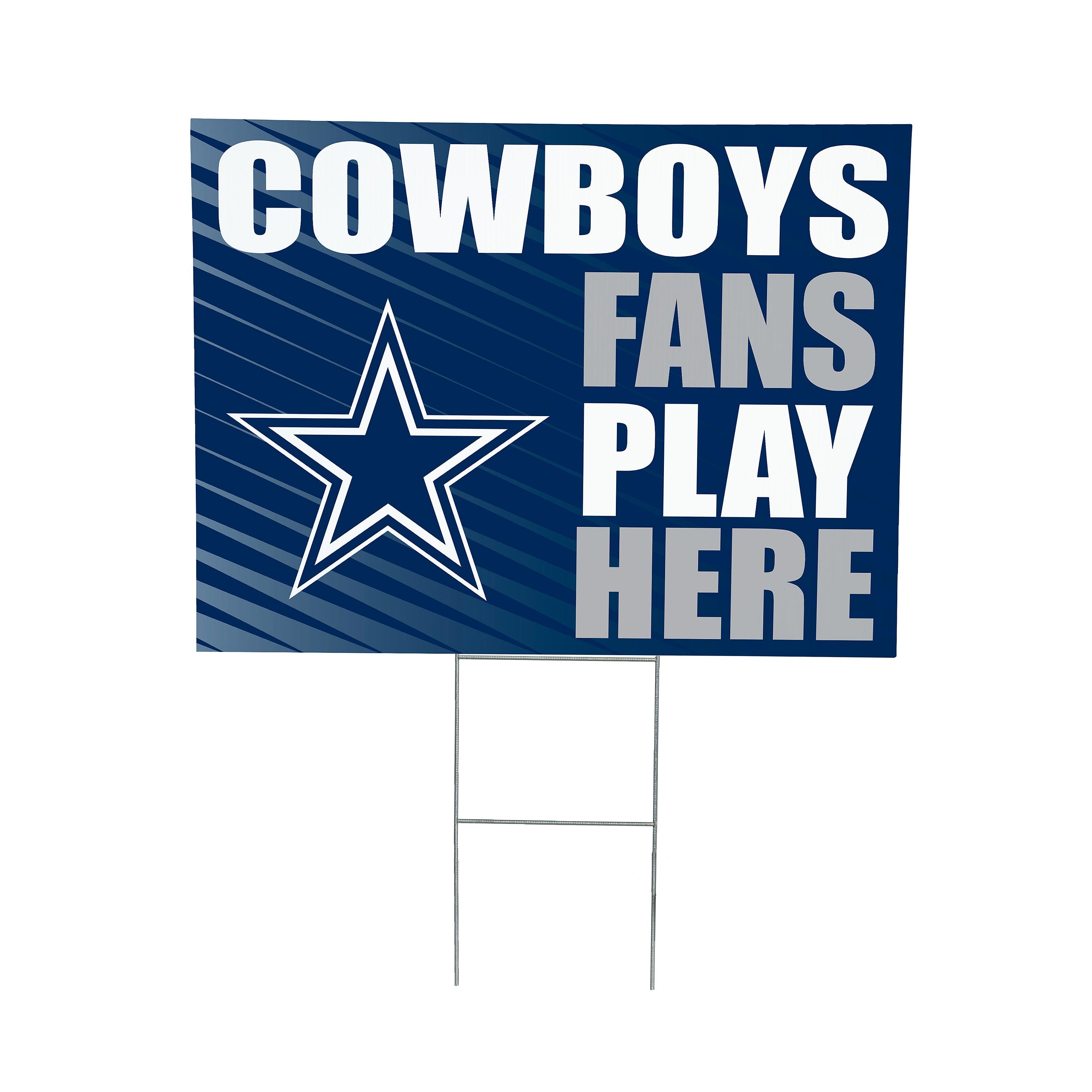 Dallas Cowboys 18″ x 24″ Fans Play Here Outdoor Yard Sign