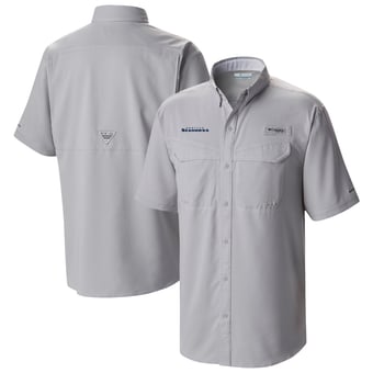 Men's Columbia Gray Seattle Seahawks Low Drag Offshore Omni-Wick Button-Up Shirt