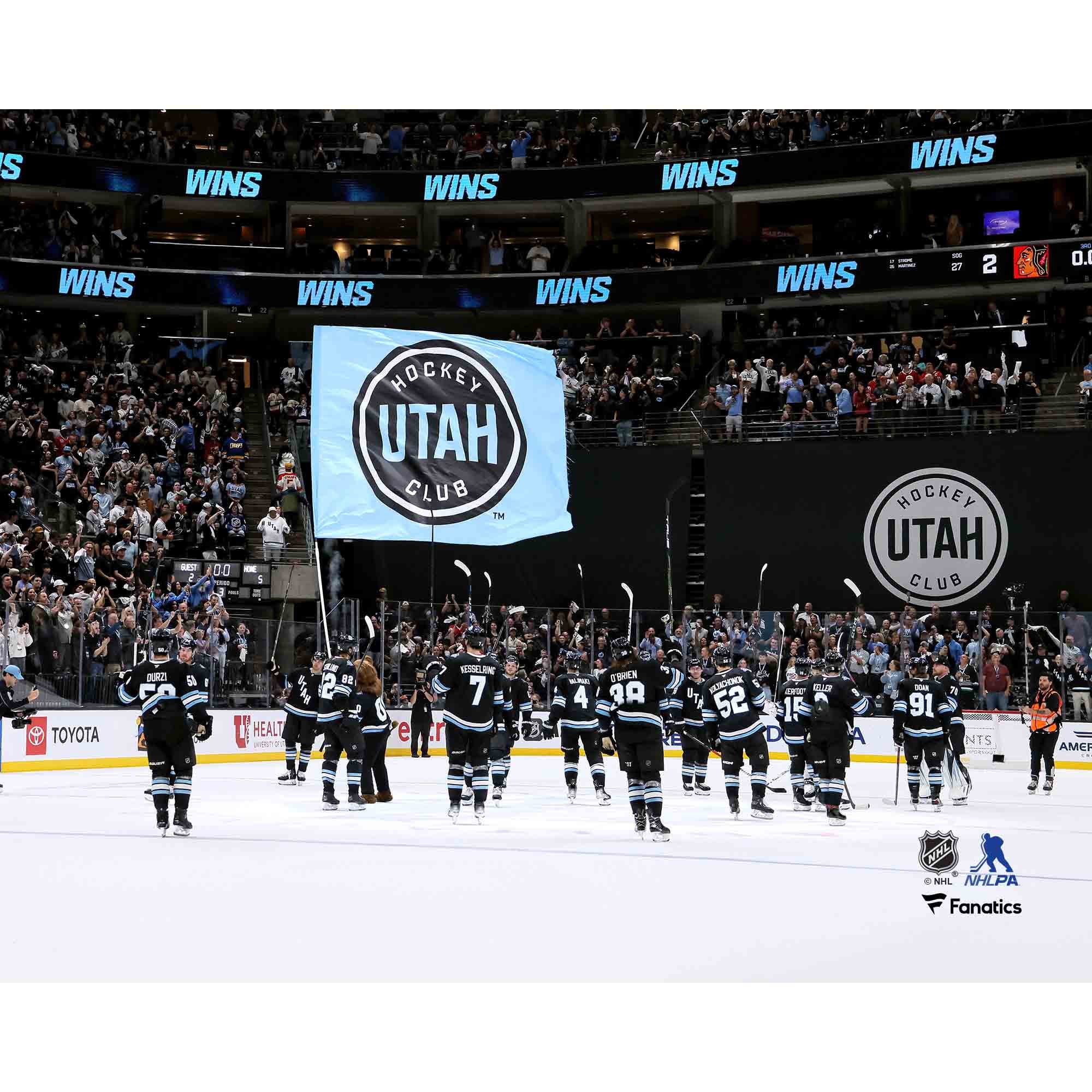 Utah Mammoth Unsigned First Win in Franchise History Photograph