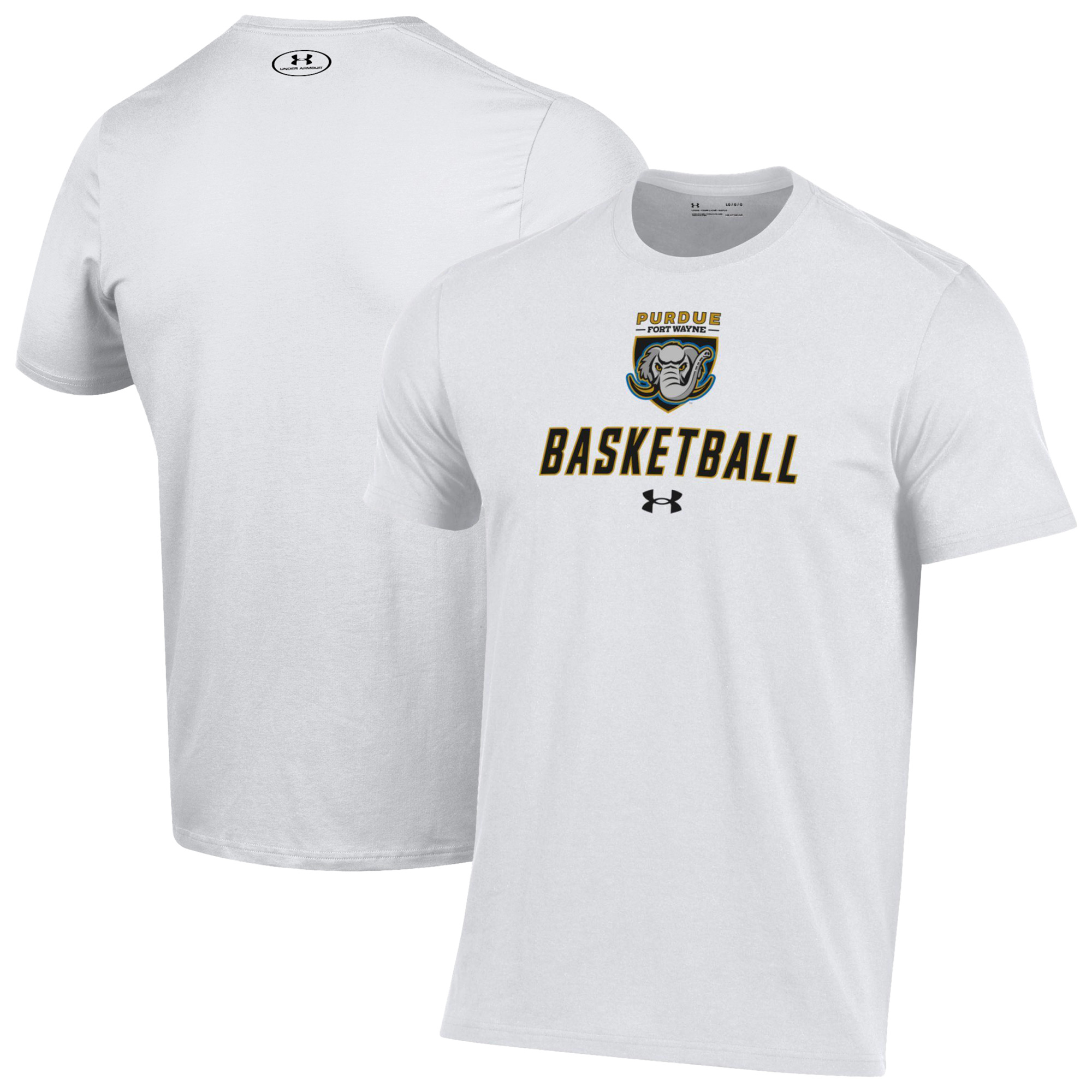 Men's Under Armour  White Purdue Fort Wayne Mastodons Basketball Performance T-Shirt