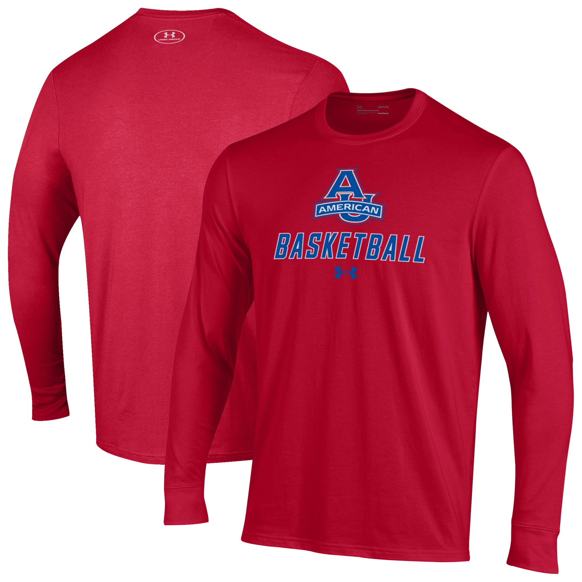 Men’s Under Armour Red American University Eagles Basketball Performance Long Sleeve T-Shirt Men’s Under Armour Red American University Eagles Basketball Performance Long Sleeve T-Shirt
