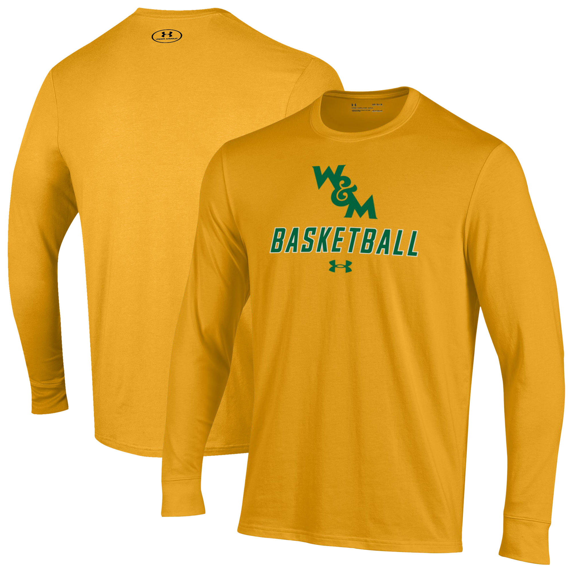 Men’s Under Armour Gold William & Mary Tribe Basketball Performance Long Sleeve T-Shirt Men’s Under Armour Gold William & Mary Tribe Basketball Performance Long Sleeve T-Shirt