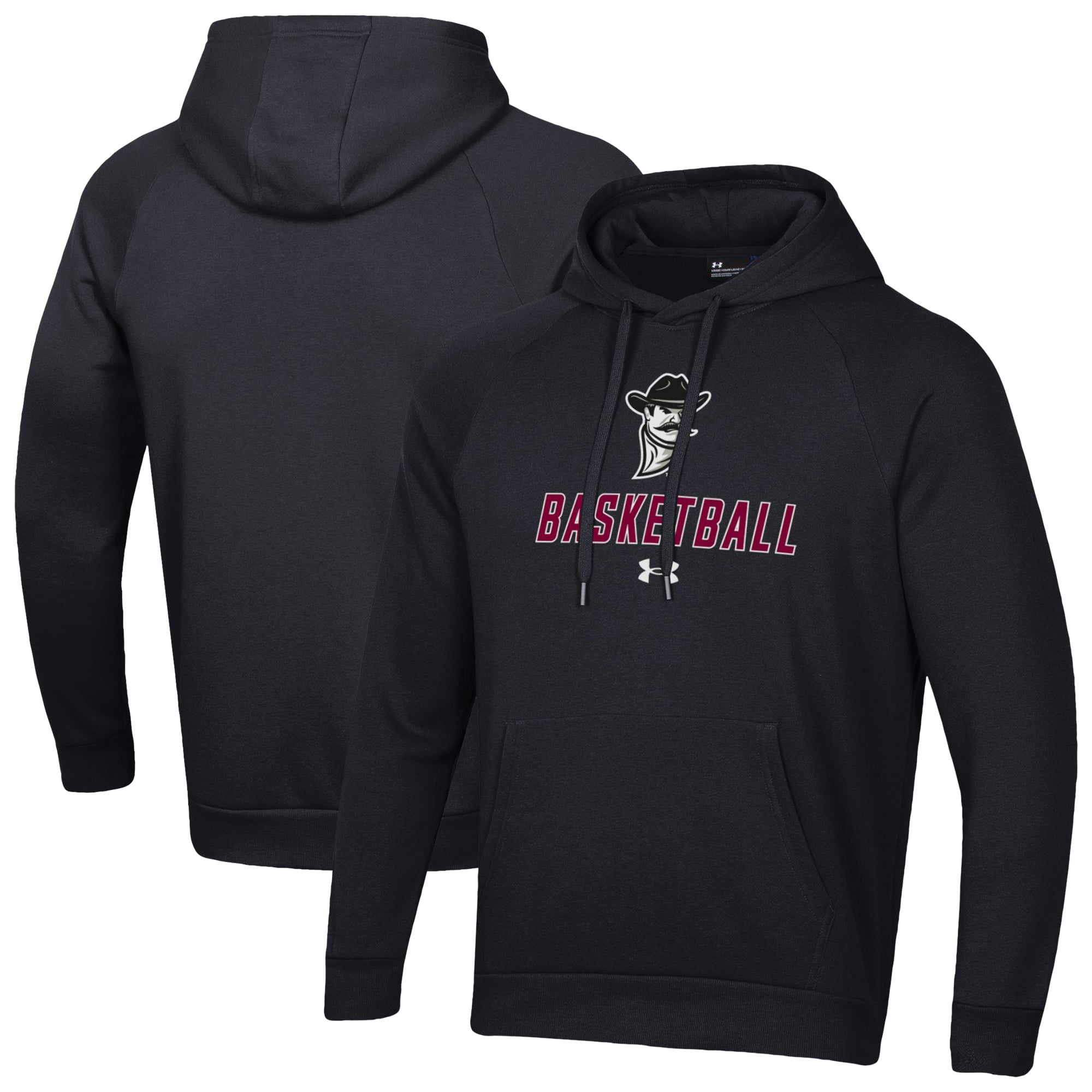 Men's Under Armour Black New Mexico State Aggies Basketball Rival Raglan Fleece Pullover Hoodie