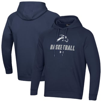 Men's Under Armour Navy UNF Ospreys Basketball Rival Raglan Fleece Pullover Hoodie
