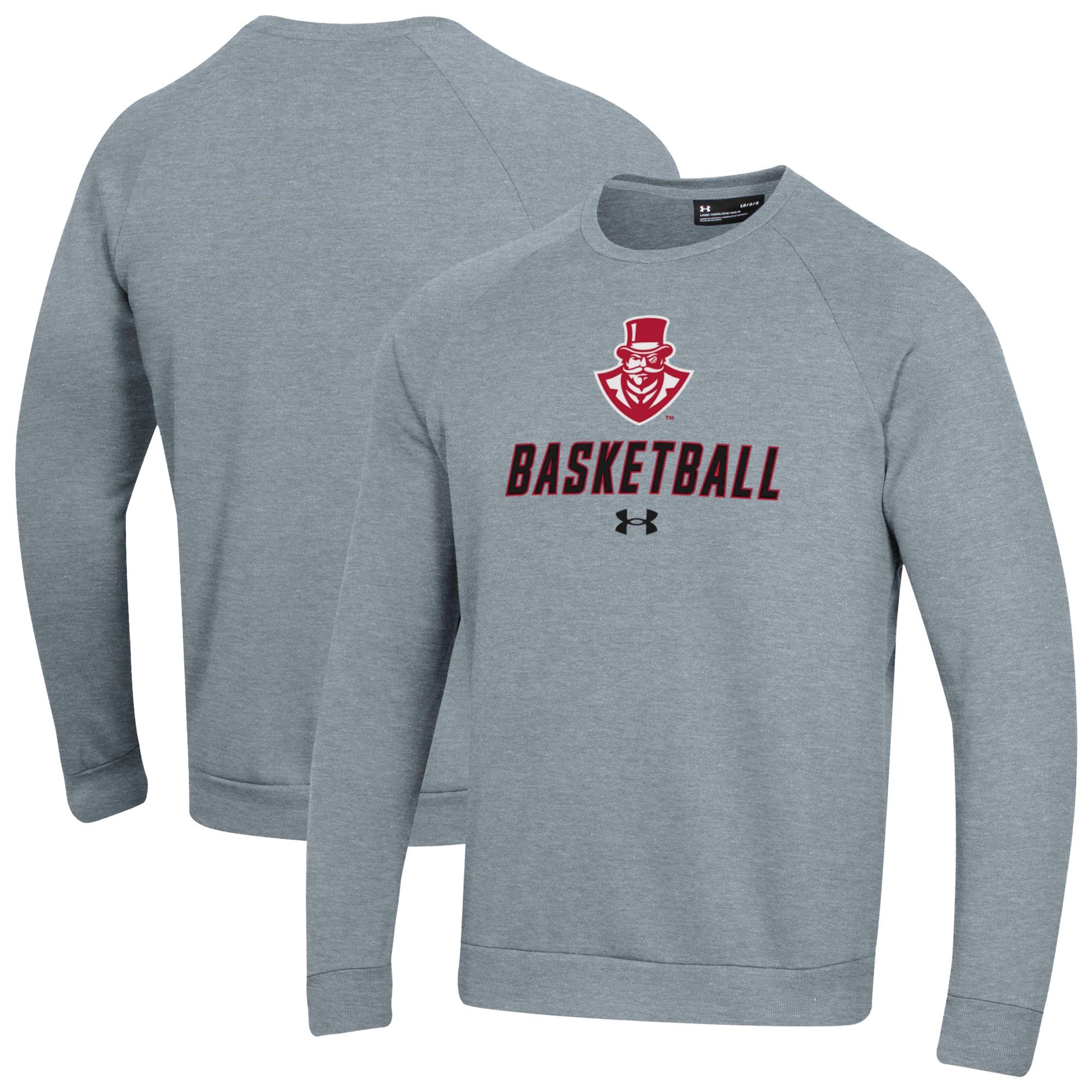 Men’s Under Armour Gray Austin Peay State Governors Raglan Basketball Rival Fleece Pullover Sweatshirt Men’s Under Armour Gray Austin Peay State Governors Raglan Basketball Rival Fleece Pullover Sweatshirt