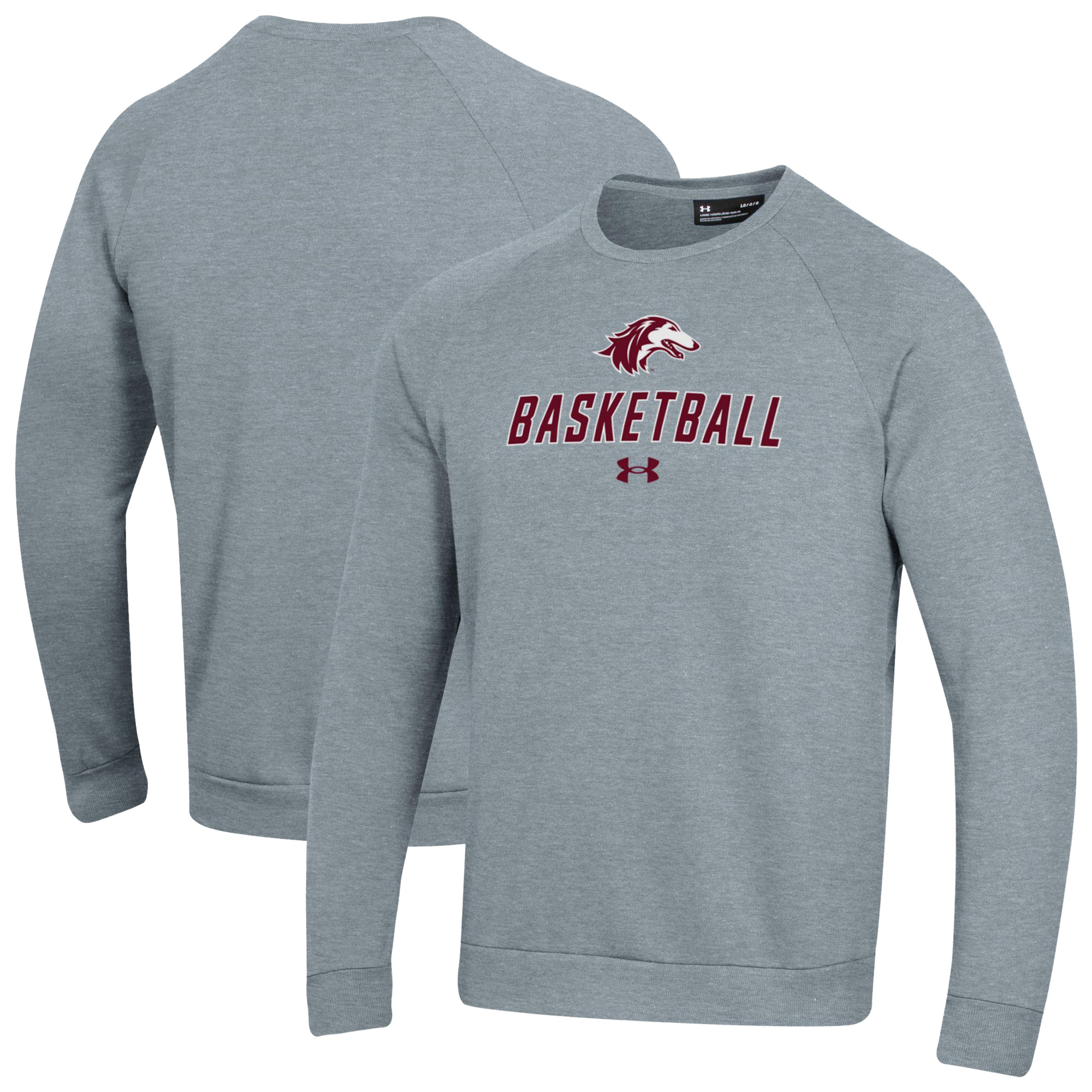 Men’s Under Armour Gray Southern Illinois Salukis Raglan Basketball Rival Fleece Pullover Sweatshirt Men’s Under Armour Gray Southern Illinois Salukis Raglan Basketball Rival Fleece Pullover Sweatshirt