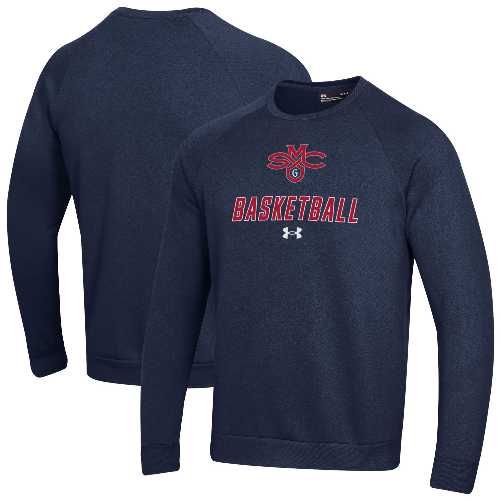 Men's Under Armour  Navy Saint Mary's Gaels Raglan Basketball Rival Fleece Pullover Sweatshirt