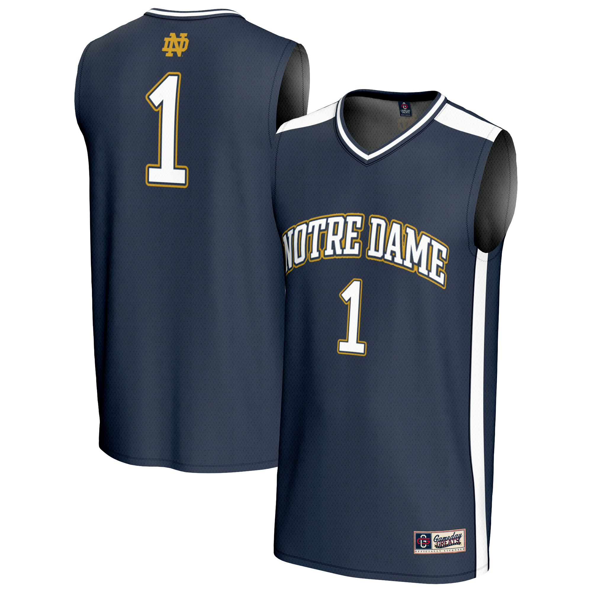 Youth GameDay Greats #1 Navy Notre Dame Fighting Irish Lightweight Collegiate Basketball Fashion Jersey Youth GameDay Greats #1 Navy Notre Dame Fighting Irish Lightweight Collegiate Basketball Fashion Jersey