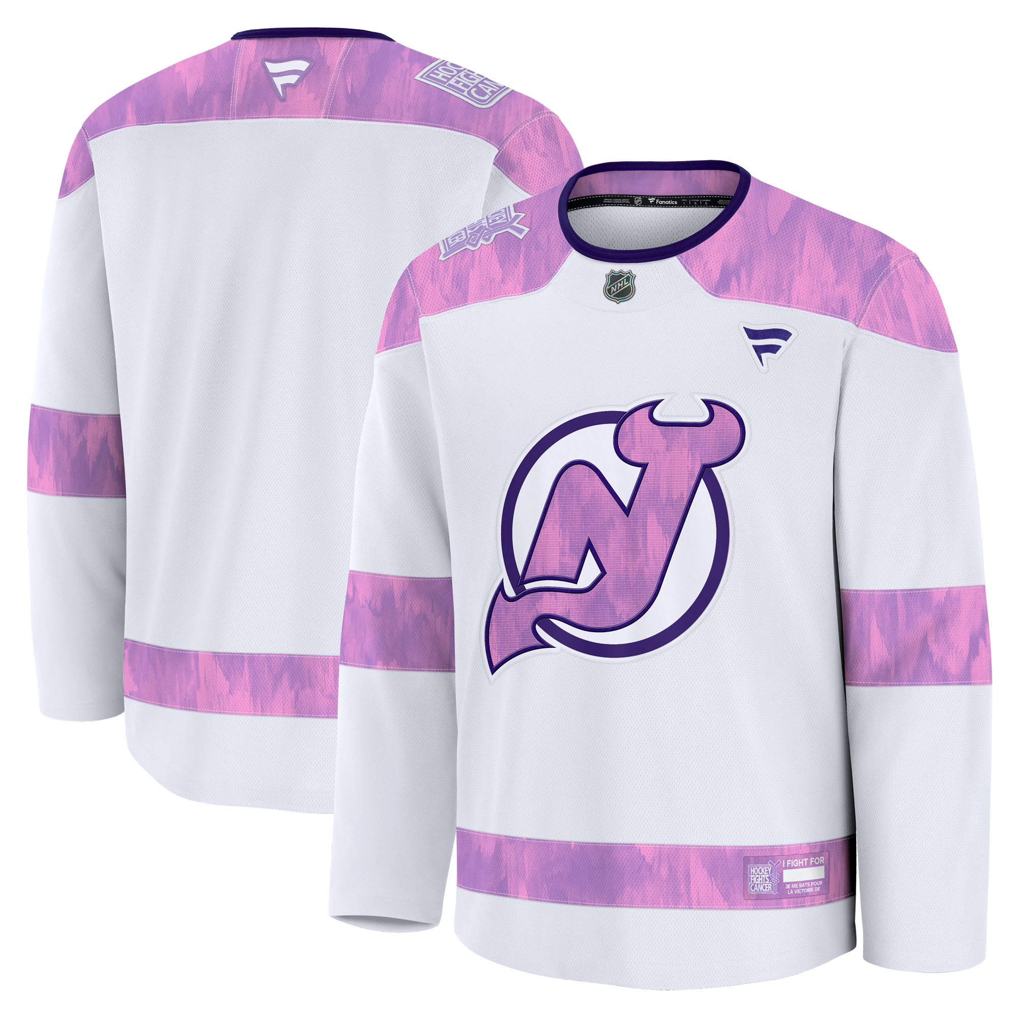 Men’s Fanatics White New Jersey Devils 2024 Hockey Fights Cancer Practice Jersey Men’s Fanatics White New Jersey Devils 2024 Hockey Fights Cancer Practice Jersey