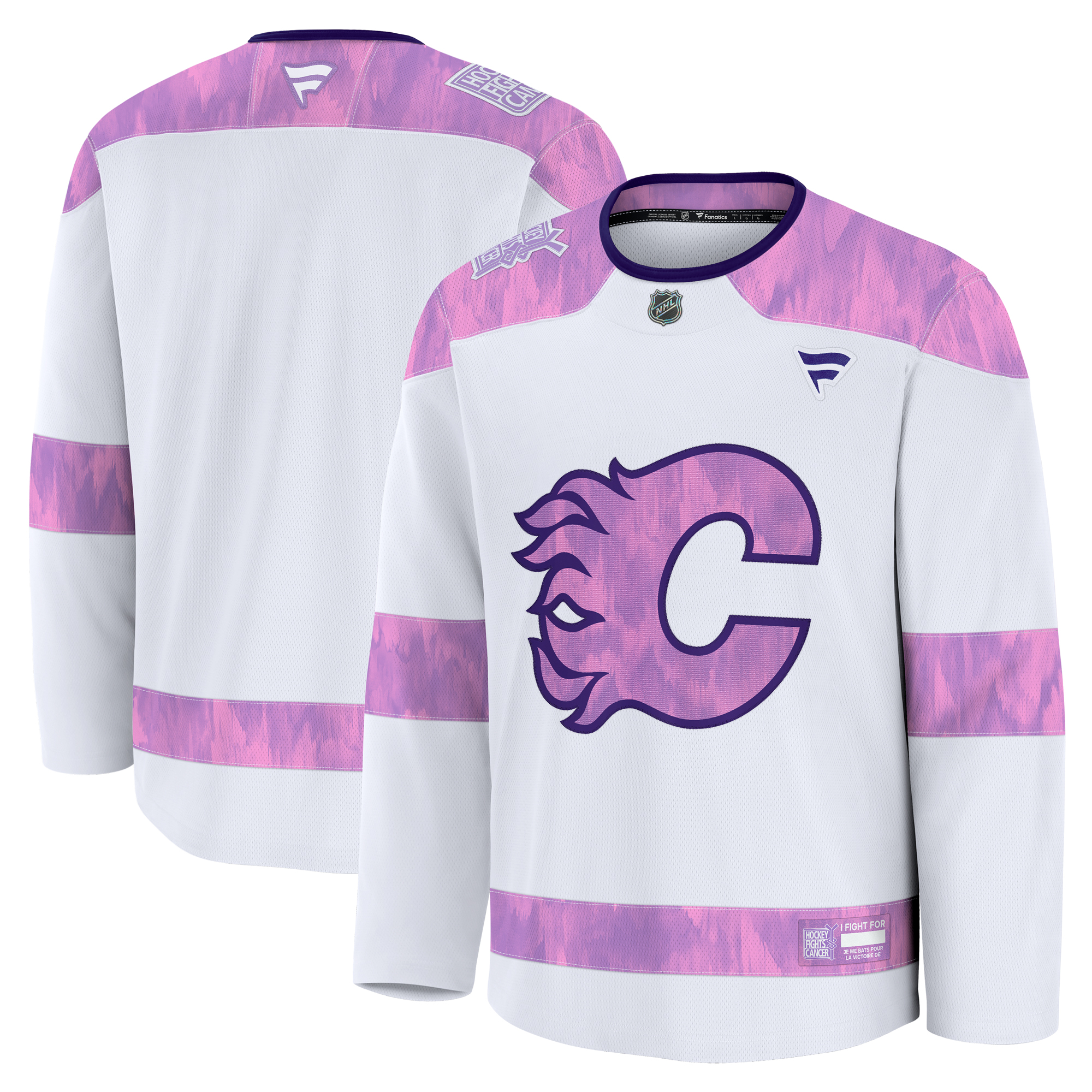 Men’s Fanatics White Calgary Flames 2024 Hockey Fights Cancer Practice Jersey Men’s Fanatics White Calgary Flames 2024 Hockey Fights Cancer Practice Jersey