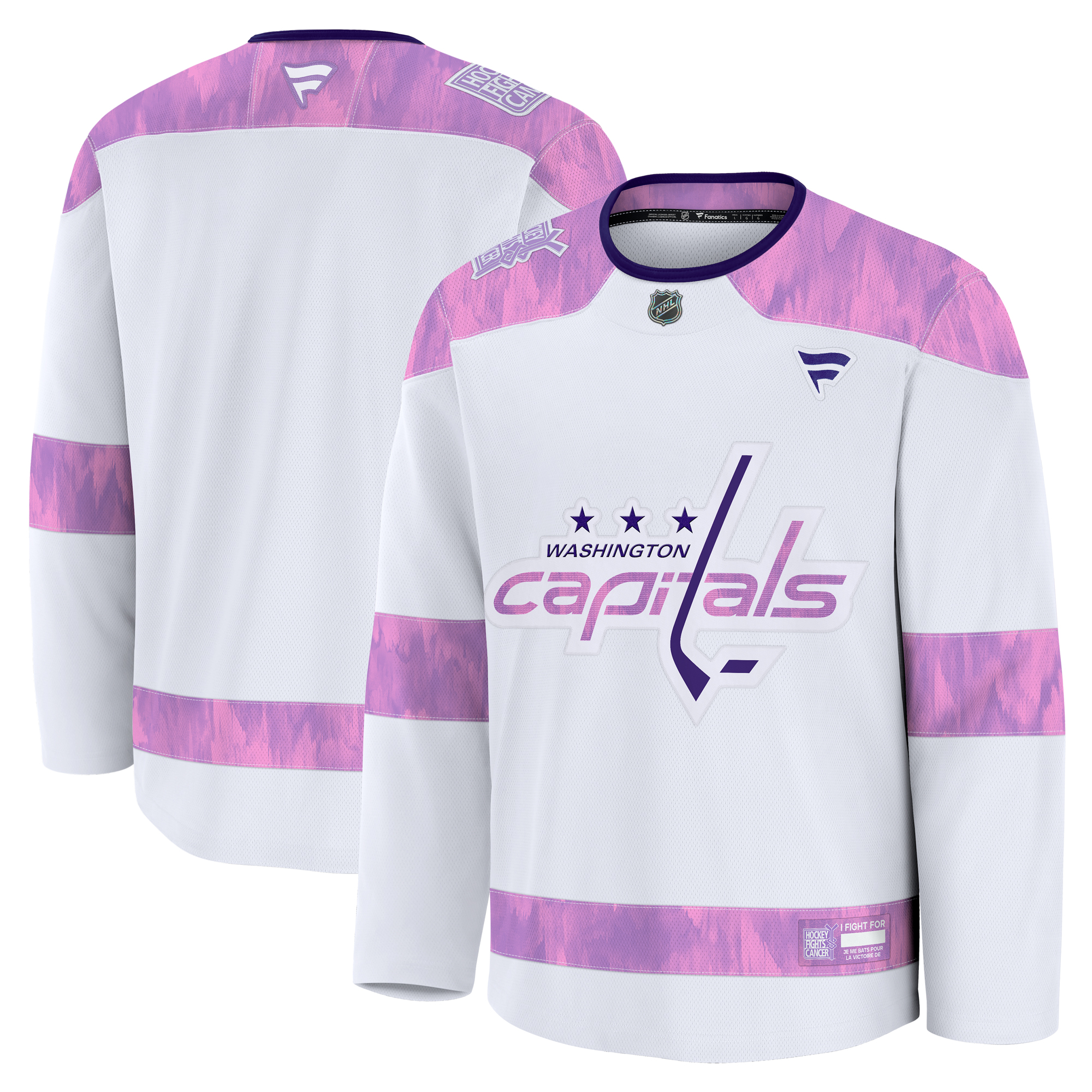 Men’s Fanatics White Washington Capitals 2024 Hockey Fights Cancer Practice Jersey Men’s Fanatics White Washington Capitals 2024 Hockey Fights Cancer Practice Jersey