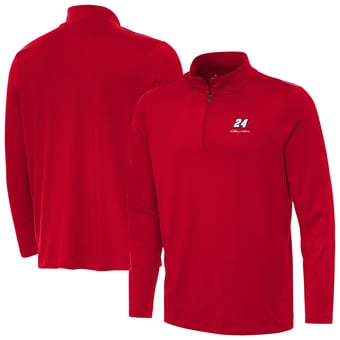 Men's Antigua  Red Jeff Gordon Reprocess Quarter-Zip Top