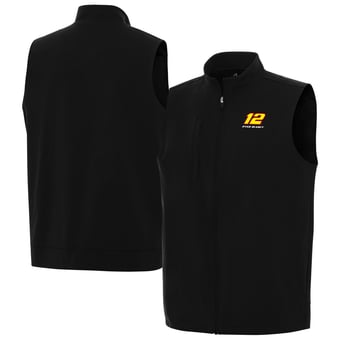 Men's Antigua Black Ryan Blaney Regard Full-Zip Vest
