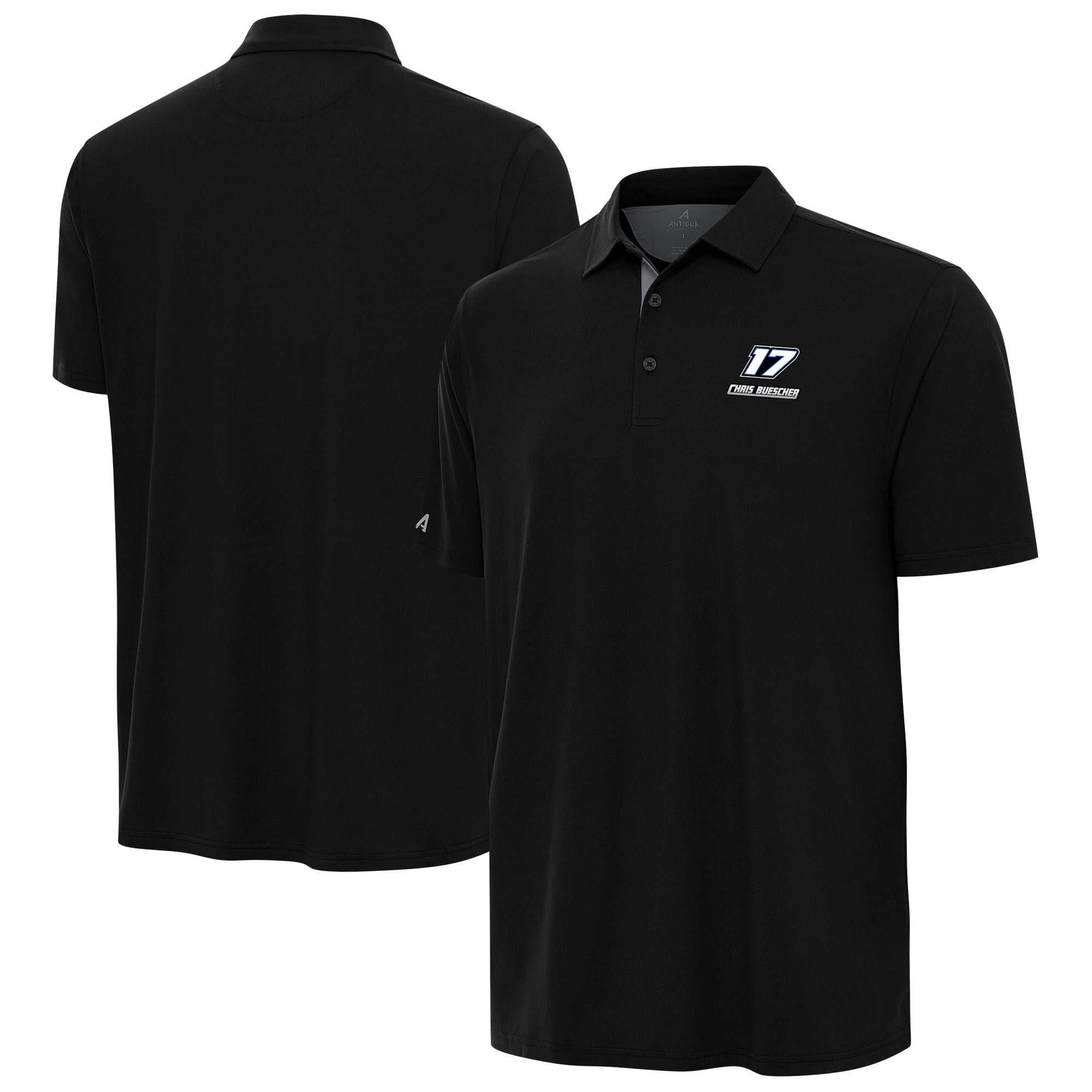 Men’s Antigua Heather Gray Chris Buescher Era Polo Men’s Antigua Heather Gray Chris Buescher Era Polo