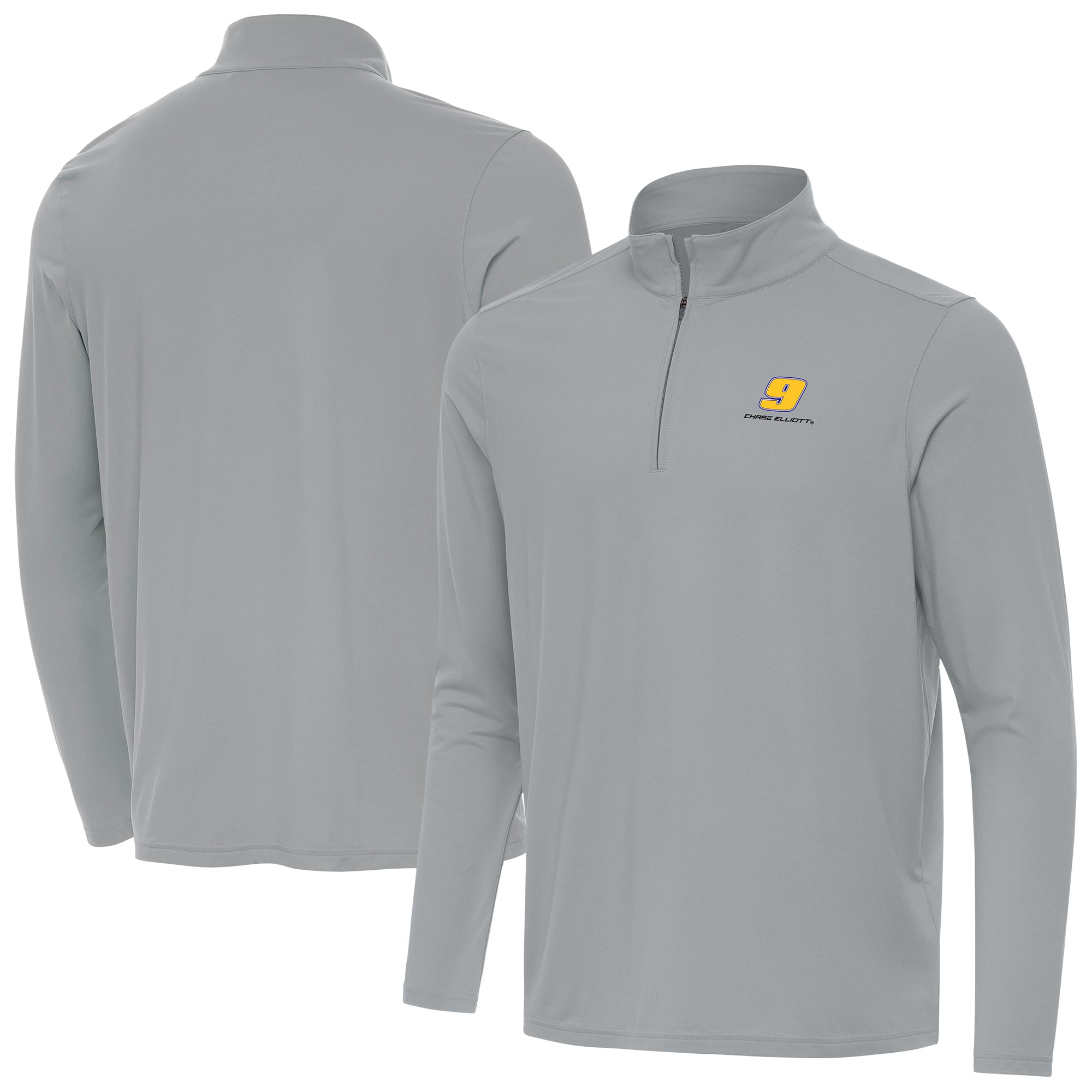 Men’s Antigua Gray Chase Elliott Intent Quarter-Zip Top