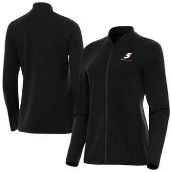 Women's Antigua  Black Kyle Larson Continual Full-Zip Jacket