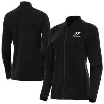 Women's Antigua  Black Chris Buescher Continual Full-Zip Jacket