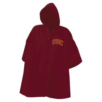 Cardinal USC Trojans Deluxe Adult Stadium Quarter-Snap Rain Poncho