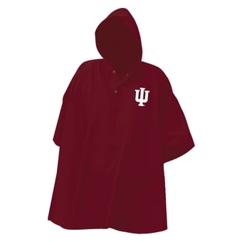 Crimson Indiana Hoosiers Deluxe Adult Stadium Quarter-Snap Rain Poncho
