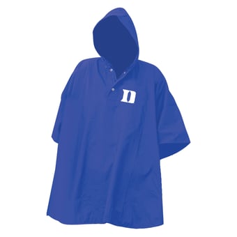 Royal Duke Blue Devils Deluxe Adult Stadium Quarter-Snap Rain Poncho